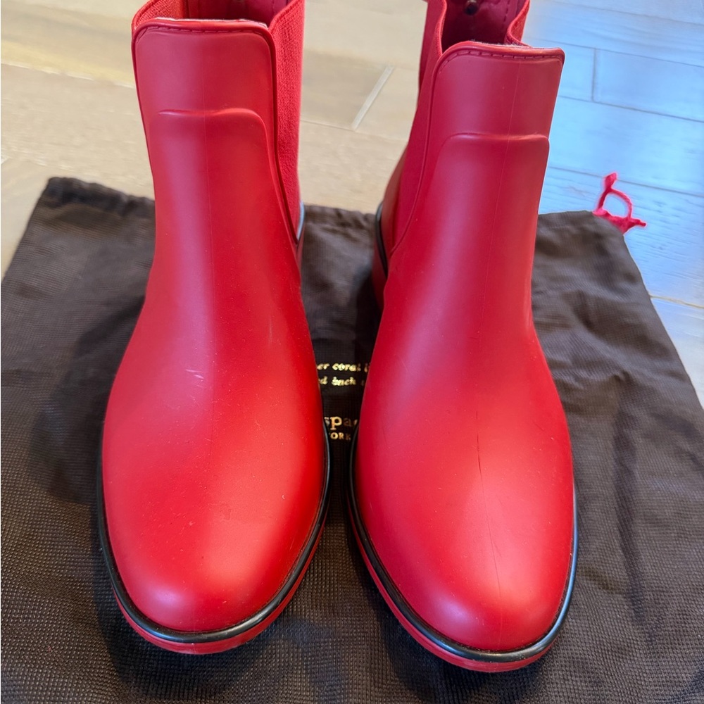 Kate Spade Bold Red Ankle Booties